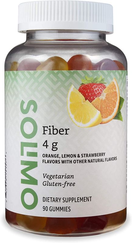 Photo 1 of **NO REFUNDS/RETURNS** 07/2023*- Amazon Brand - Solimo Fiber 4g - Digestive Health, Supports Regularity - 90 Gummies