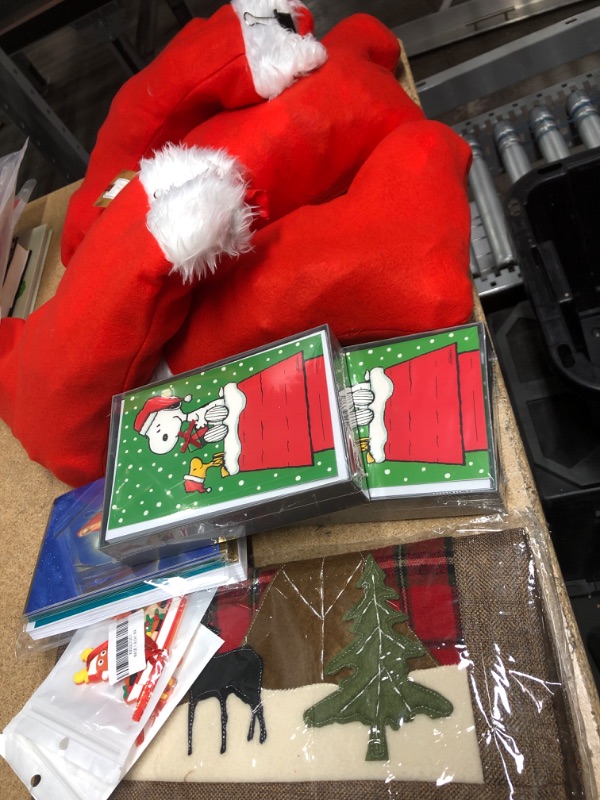 Photo 1 of **NO REFUNDS/RETURNS** Bundle of Assorted CHRISTMAS SUPPLIES, CARDS, STOCKINGS, ETC. 
