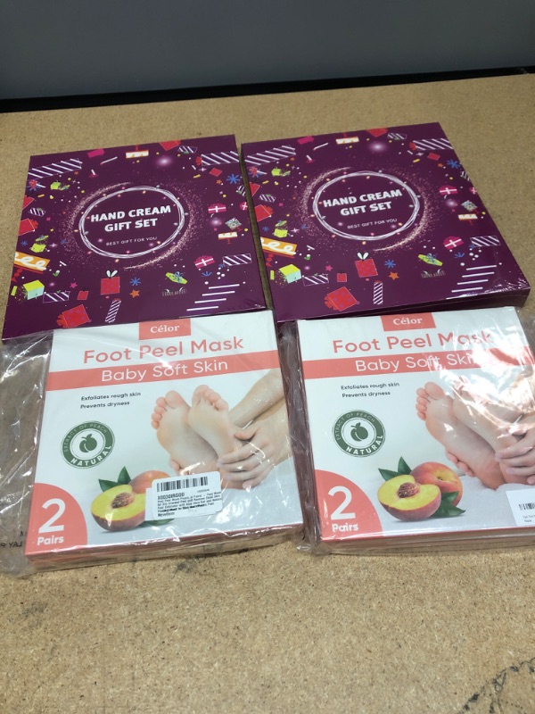 Photo 1 of **NO REFUNDS/RETURNS** Bundle of Assorted  2 foot peel mask and hand cream sets
