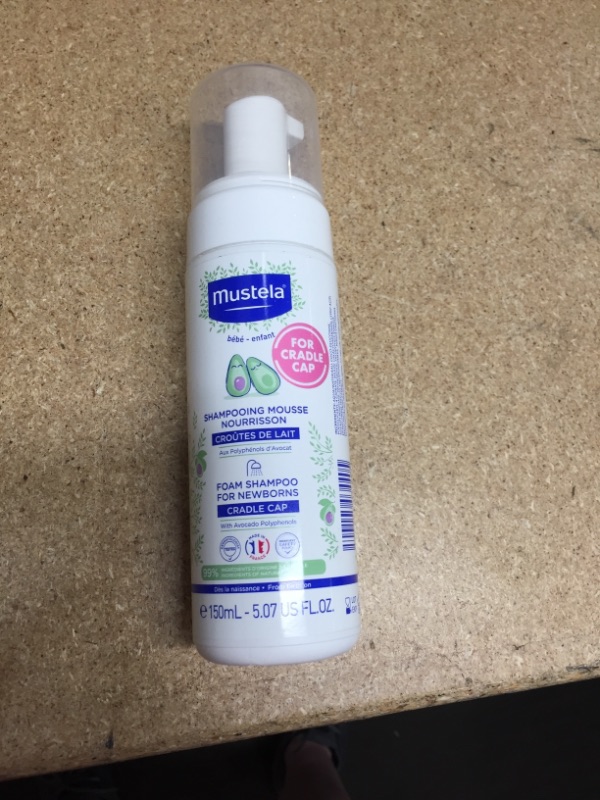 Photo 2 of **non-refundable**
exp date 6/20/24
Mustela Cradle Cap Foam Shampoo for Newborn - Baby Shampoo with Natural Avocado - Tear-Free & Fragrance-Free - 5.07 fl. oz.
