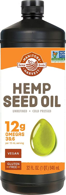 Photo 1 of ***NON-REFUNDABLE***
BEST BY 11/30/21
Manitoba Harvest Hemp Seed Oil, 12 g of Omegas 3 & 6 Per Serving, Non GMO, Vegan, Gluten Free, 32 Fl Oz
