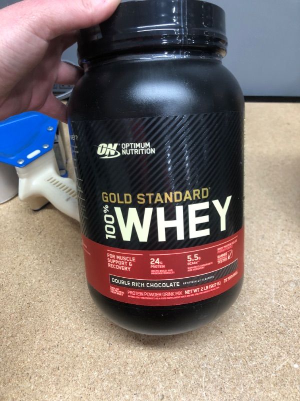 Photo 2 of ***non-refundable**
best by 10/23
Optimum Nutrition Gold Standard 100% Whey Protein Powder, Double Rich Chocolate 2 Pound