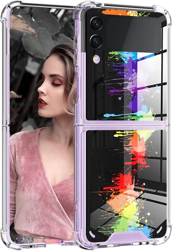 Photo 1 of Gukalong Clear Case for Samsung Galaxy Z Flip 3 5G Full Body Shockproof Protective Hard Bumper Folding Cove Slim Thin Colorful Scrawl Graffiti Design Wireless Charging Case for Galaxy Z Flip 3 2021
2 X CASES