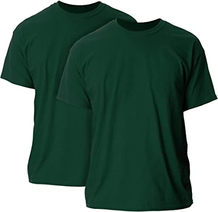 Photo 1 of Gildan Men's Ultra Cotton T-Shirt, Style G2000, pack of 4 shirts (2 green,2 gray)
