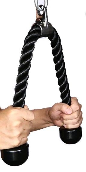 Photo 1 of  Fitness Attachment Cable Machine Pulldown Heavy Duty Coated Nylon Rope with Solid Rubber Ends