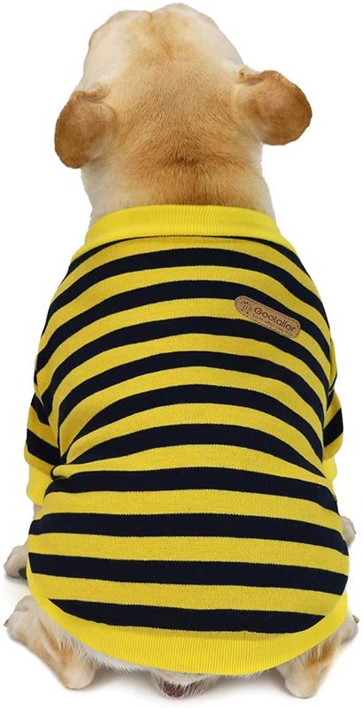 Photo 1 of Gootailor Striped Dog Sweater for Small Dogs Cute Puppy Sweatshirt Soft Doggy Shirt Comfortable Pet Clothes
