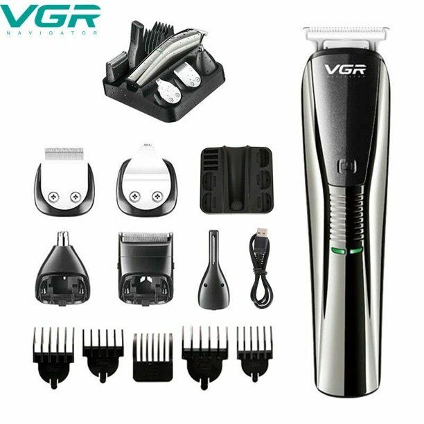 Photo 1 of VGR V-029 Hair Clipper 6 in 1 Professional Personal Care Barber Trimmer Kit, Cordless Clipper Razor, Beard, Body, and Face Trimmer Men Shaving Machine Cutting Nose Trimmer
