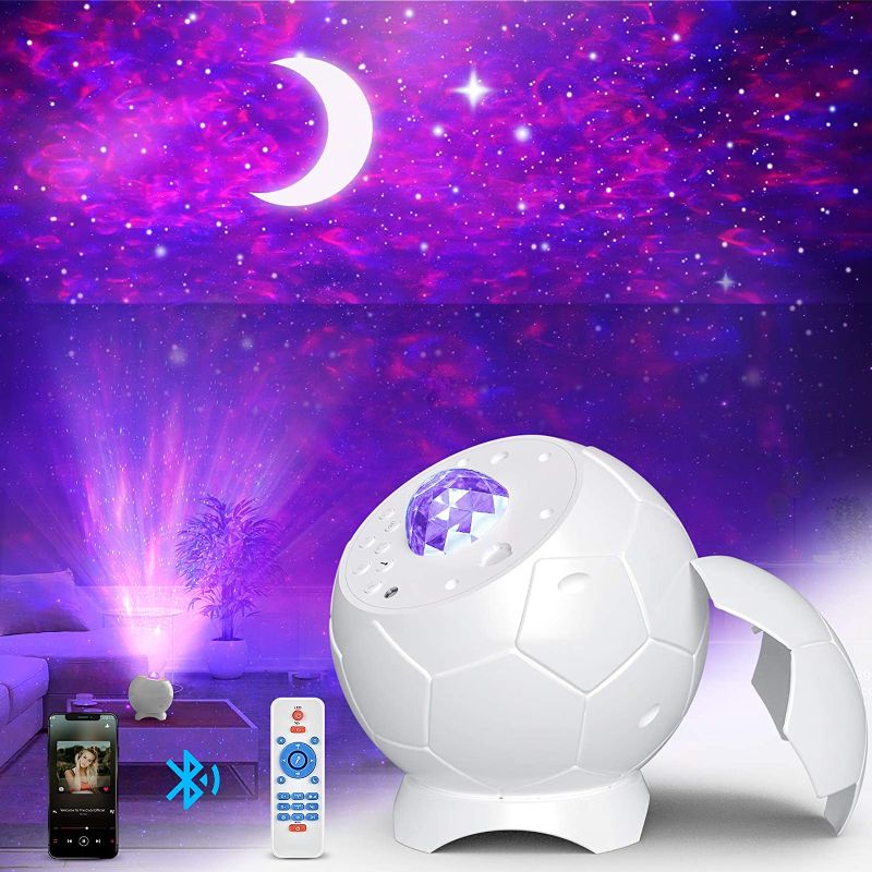 Photo 1 of Fezax Star Night Light Projector, Romantic Starry Light with Bluetooth Speaker and Sound Activated, Nebula Galaxy Light Projector, 28 Lighting Effects for Bedroom, Home, Theatre, Room Decor, Party
