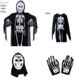 Photo 1 of Halloween Fancy Dress Costume Frightening Ghost Dress Up Outfit ,Scary Mask for Halloween Role-Playing Party - 3 pack 

