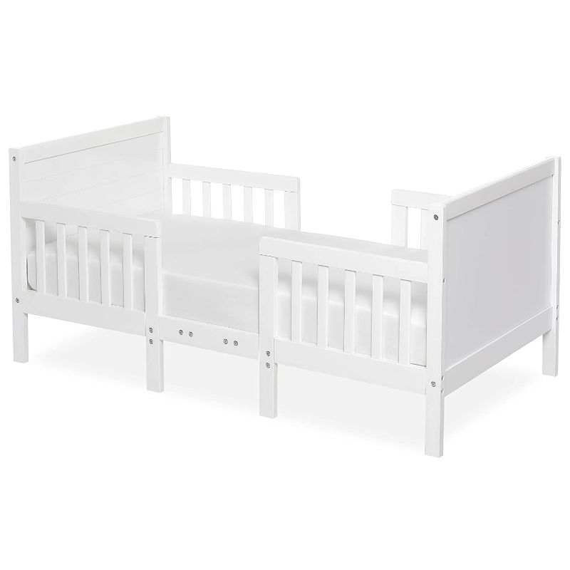 Photo 1 of Dream On Me Hudson 3 In 1 Convertible Toddler Bed in White, Greenguard Gold Certified , 57x29x28 Inch (Pack of 1)
