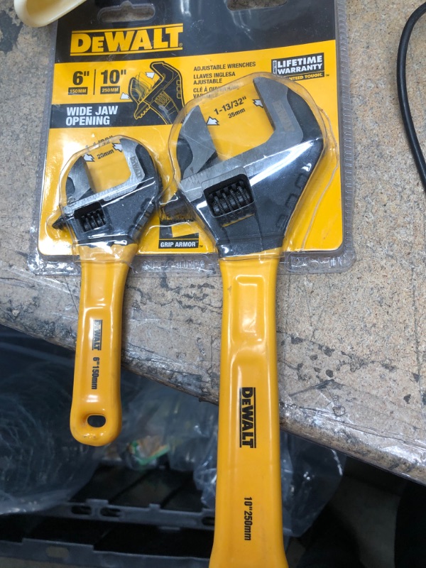 Photo 2 of "DeWALT DWHT75497 2 Piece Dip Grip Adjustable Wrench Pack"
**PREVIOUSLY OPENED**