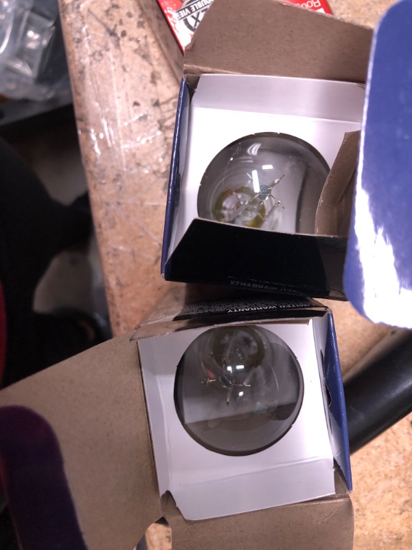 Photo 1 of 2 Feit Electric - Blue Filament LED 25W Equivalent Dimmable Clear Glass Light Bulb, A19 (A19/TB/LED)
