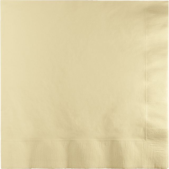 Photo 1 of 6 Touch of Color 3 Ply Dinner Napkins, Ivory, 25/Pack (59161B) | Quill
