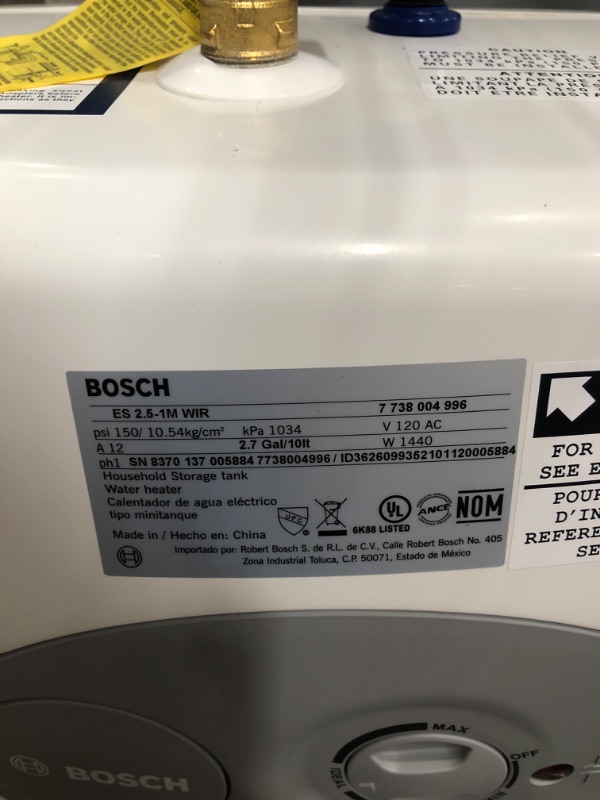 Photo 3 of 2.5 Gal. Electric Point-of-Use Water Heater