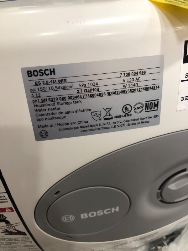 Photo 3 of 2.5 Gal. Electric Point-of-Use Water Heater