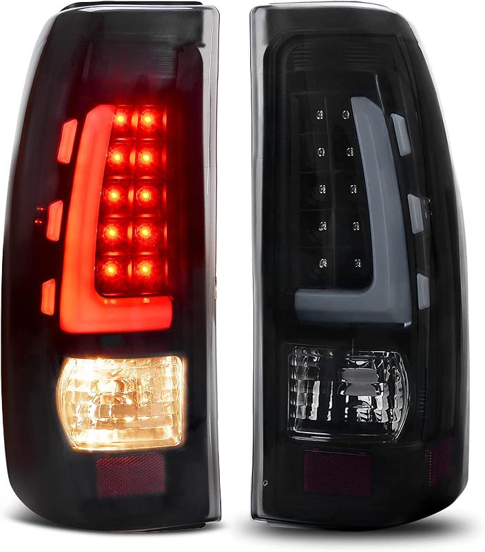 Photo 1 of **ONE LIGHT ONLY, Cable broken***
DWVO LED Tail Lights Assembly Compatible with 1999 2000 2001 2002 2003 2004 2005 2006 Chevy Silverado 1500 2500 & 99-02 GMC Sierra 1500 2500 3500 Pickup Truck Replacement Taillights Tail Lamps
