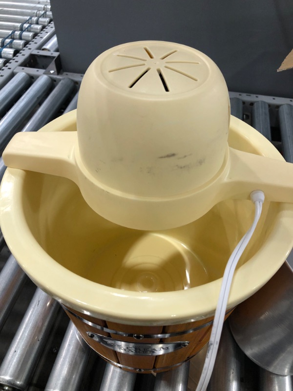 Photo 5 of Nostalgia Electric Ice Cream Maker, Old Fashioned Bucket Style Ice Cream Machine