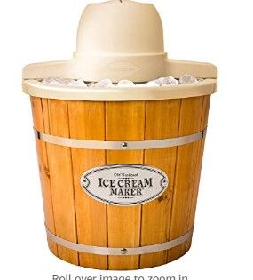 Photo 1 of Nostalgia Electric Ice Cream Maker, Old Fashioned Bucket Style Ice Cream Machine