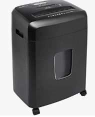 Photo 1 of Amazon Basics Cross Cut Paper Shredder and Credit Card CD Shredder with 6 Gallon Bin, 15 Sheet Capacity