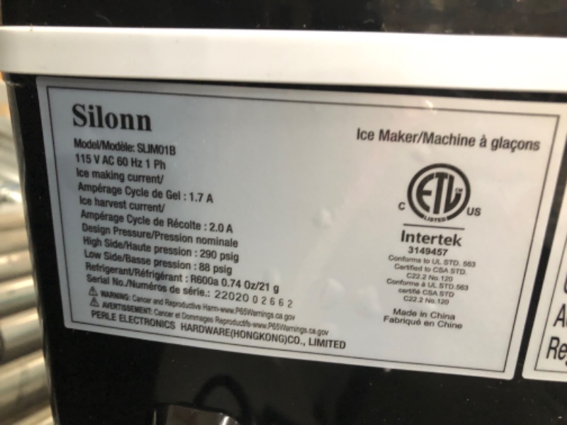 Photo 4 of Silonn Ice Makers Countertop Black 