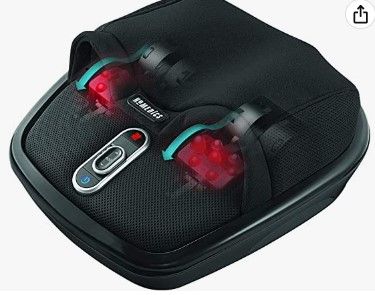 Photo 1 of Homedics Shiatsu Air Max Foot Massager with Heat Padded Two Massage Styles Adjustable Intensity, Black