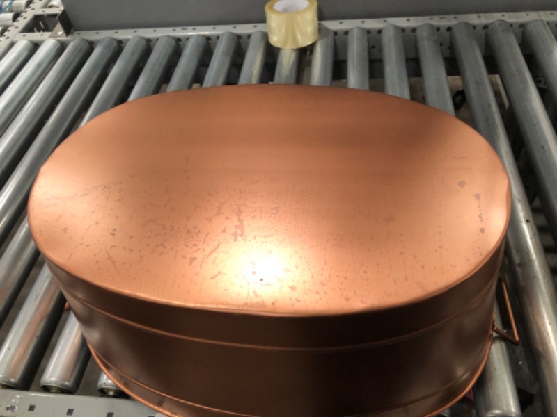 Photo 4 of Achla Designs C-81C Copper Plated Oval tub 10''x15''x20''