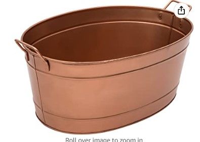 Photo 1 of Achla Designs C-81C Copper Plated Oval tub 10''x15''x20''