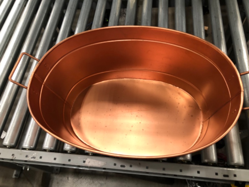 Photo 3 of Achla Designs C-81C Copper Plated Oval tub 10''x15''x20''