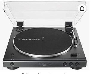 Photo 1 of Audio-Technica AT-LP60XBT-BK Fully Automatic Bluetooth Belt-Drive Stereo Turntable, Black, Hi-Fi, 2 Speed, Dust Cover, Anti-Resonance, Die-cast Aluminum Platter