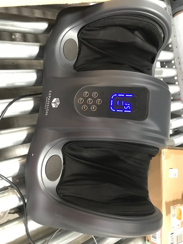 Photo 1 of Shiatsu Foot Massager Machine with Heat & Vibration Foot and Calf Massager for Plantar Fasciitis and Neuropathy Pain, Deep Kneading, Increases Blood Flow Circulation W/Remote Control (Black)
