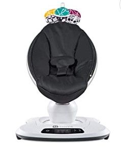 Photo 1 of 4moms mamaRoo 4 Multi-Motion Baby Swing, Bluetooth Baby Rocker with 5 Unique Motions, Nylon Fabric, Black