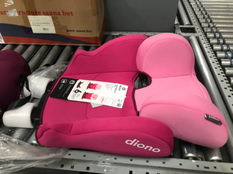 Photo 4 of Diono Cambria 2 XL, Dual Latch Connectors, 2-in-1 Belt Positioning Booster Seat, High-Back to Backless Booster with Space and Room to Grow, 8 Years 1 Booster Seat, Pink