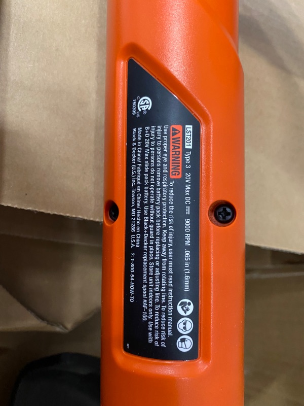 Photo 1 of Black+decker Lcc222 20V Max* Lithium 10 inch String Trimmer & Hard Surface Sweeper + 2 Battery Combo Kit