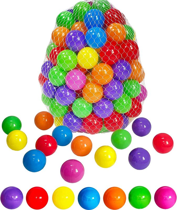 Photo 1 of 50 Soft Plastic Ball Pit Balls - Plastic Toy Balls for Kids - Ideal Baby Toddler Ball Pit, Ball Pit Play Tent, Baby Pool Water Toys, Kiddie Pool, Party Decoration, Photo Booth Props
