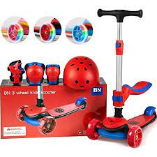 Photo 1 of BN Toddler Scooter for Kids Ages 3-5 with Helmet Light Up 3 Wheel Scooter