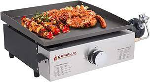 Photo 1 of CAMPLUX ENJOY OUTDOOR LIFE Propane Gas Griddle Grill, 13,000 BTU Outdoor Portable Griddles for RV, Camping and Tailgating, 17 inch (GG301S)
