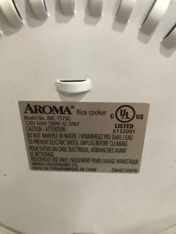 Photo 3 of Aroma Housewares Select Stainless Rice Cooker & Warmer with Uncoated Inner Pot