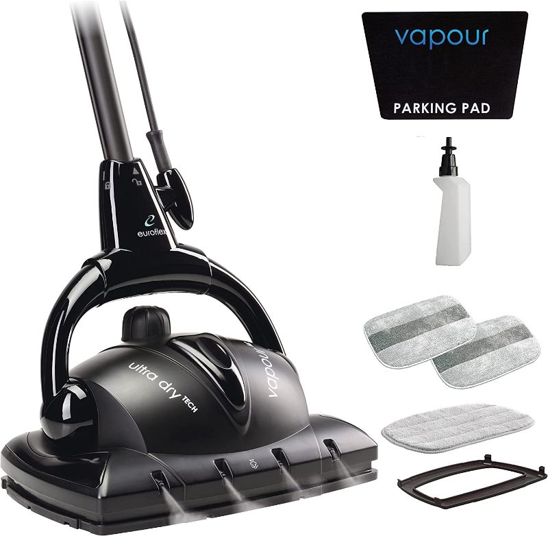 Photo 1 of Euroflex Vapour M2R Steam Mop High Pressure Steam Cleaner for Floors 36 PSI Heavy Duty Commercial Style Superheated Steam 266 Degrees F with Front Steam Boost Ultra Dry Steam
