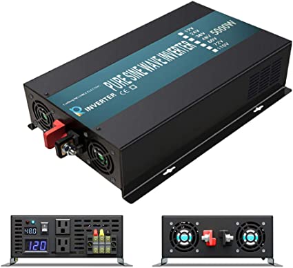 Photo 1 of YueQing Electric 5000W Heavy Duty Pure Sine Wave Solar Power Inverter DC 48V to AC 110v 120V Backup Power 2 AC Outlets with Hardwire Terminal and LED