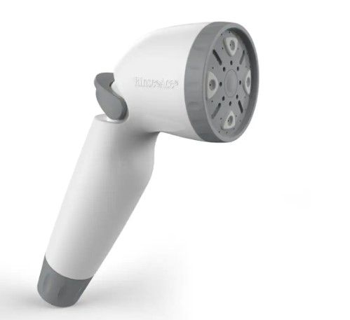 Photo 1 of 3-Spray Single Freestanding Handheld Adjustable Shower Head in White
