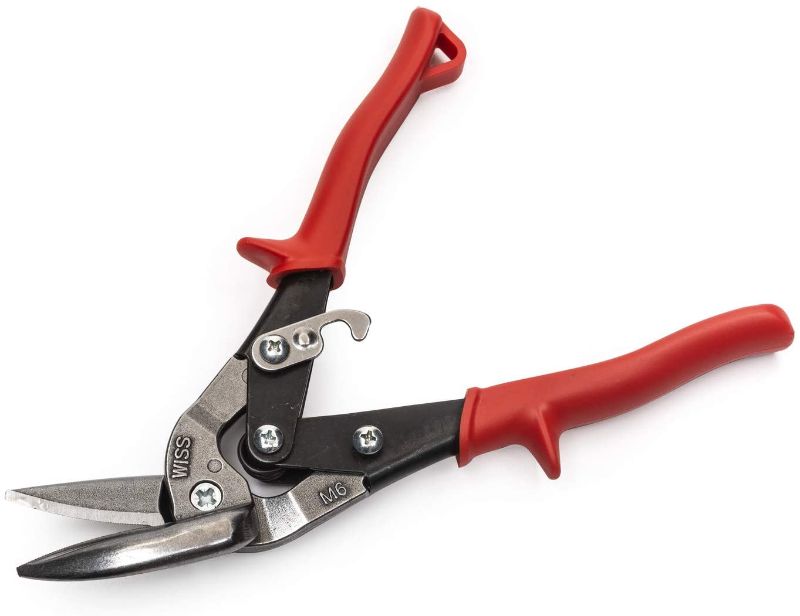 Photo 1 of 
Crescent Wiss 9-1/4" Metalmaster Offset Straight and Left Cut Aviation Snips - M6R , Red
