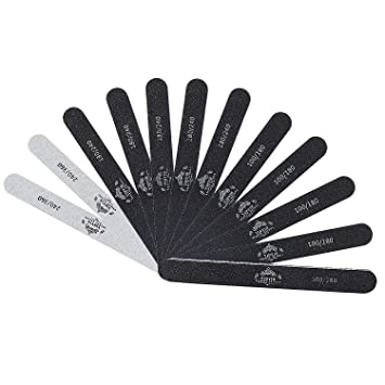 Photo 1 of 3 PACK: Nail Files 12PCS,100 180 240 Grit for Poly Nail Extension Gel Acrylic Nails 10PCS,180/240 Grit Nail File for Natural Nails 2PCS,Emery Boards Doubled Sides Washable Nail Filer Manicure Tools
