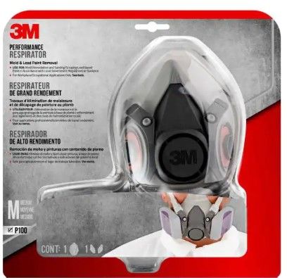 Photo 1 of 3M
P100 Mold and Lead Paint Removal Reusable Respirator, Size Medium