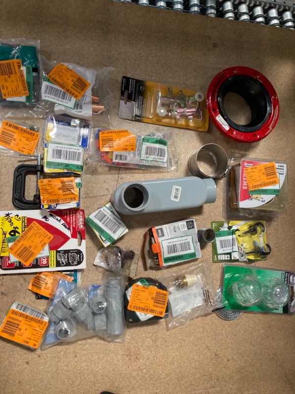 Photo 1 of **NON REFUNDABLE** BUNDLE OF MISC HOME DEPOT ITEMS ASSORTMENT OF HOME IMPROVEMENT GOODS, ELECTRIC AND PLUMBING BUNDLE 
