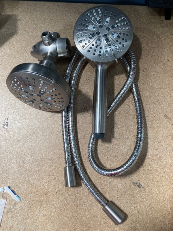 Photo 2 of 
MOEN
HydroEnergetix 8-Spray Patterns with 1.75 GPM 4.75 in. Wall Mount Dual Shower Heads in Spot Resist Brushed Nickel