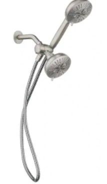Photo 1 of 
MOEN
HydroEnergetix 8-Spray Patterns with 1.75 GPM 4.75 in. Wall Mount Dual Shower Heads in Spot Resist Brushed Nickel