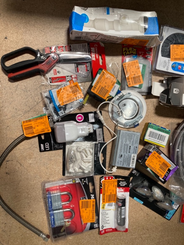 Photo 1 of **NON REFUNDABLE** BUNDLE OF MISC HOME DEPOT ITEMS ASSORTMENT OF HOME IMPROVEMENT GOODS, ELECTRIC, TOOLS  AND PLUMBING BUNDLE 