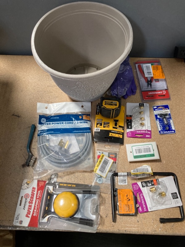 Photo 1 of **NON REFUNDABLE** BUNDLE OF MISC HOME DEPOT ITEMS; ASSORTMENT OF HOME IMPROVEMENT GOODS, GARDENING SUPPLIES, ELECTRIC, TOOLS  AND PLUMBING BUNDLE 