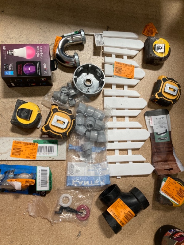 Photo 1 of **NON REFUNDABLE** BUNDLE OF MISC HOME DEPOT ITEMS; ASSORTMENT OF HOME IMPROVEMENT GOODS, GARDENING SUPPLIES, ELECTRIC, TOOLS  AND PLUMBING BUNDLE 