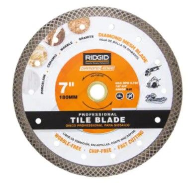 Photo 1 of 
RIDGID
7 in. Turbo Mesh Rim Diamond Blade